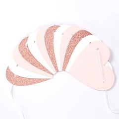 Rose-Gold Light Pink-White Party-Decorations Heart Rose Gold Light Pink White