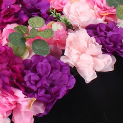 6 Pieces Artificial Silk Flower Wall Panel 60cm*40cm Wedding Decor Background