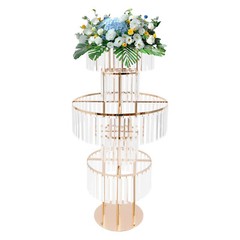 5 Tier Crystal Flower Stand Wedding Centerpieces For Tables Tall Flower Stand