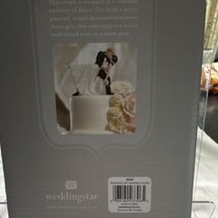 Weddingstar Romantic Dip Hand Painted Porcelain Wedding Cake Topper 4in