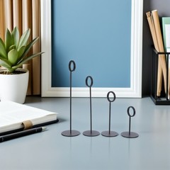 4Pcs Black Wedding Table Card Holders with Easy Maintenance and Sturdy Design
