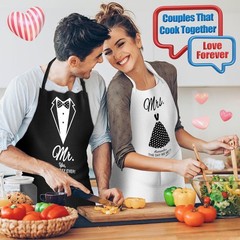 Wedding Gifts Engagement Gifts for Couples Mr and Mrs Aprons for Couples Gift…