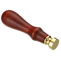 15mm Round Blank Wax Seal Stamp, Removable Brass Head without Carving
