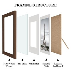 Picture Frames Set of 10, Collage Picture Frames for 8×10, 5×7, 4×6 Photos Re…
