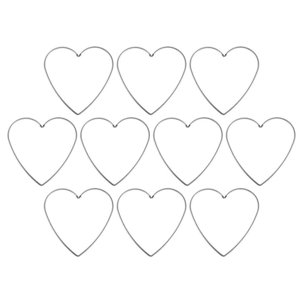10 Pcs Metal Dreamcatcher Floral Hoops Wreath Heart Door Wire