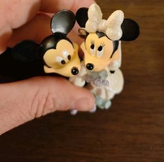 Disney Mickey Mouse Minnie Mouse Wedding 3 inches tall Resin From Ornament