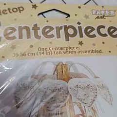 Wedding Centerpiece Bridal Shower Mobile Decoration, 14″ Hearts and Foil, NWT