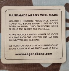 Rag &Bone Bindery Event Guest Book Brown Floral NWT