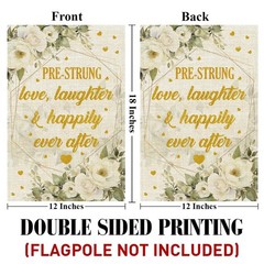 Wedding Shower Garden Flag 12×18 Inches – Bridal Shower Engagement Flags Doub…