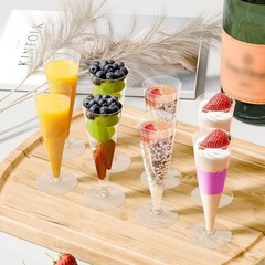 Plastic Champagne Flutes Disposable Wine Glasses – Pack of 1(40 Count) Clear