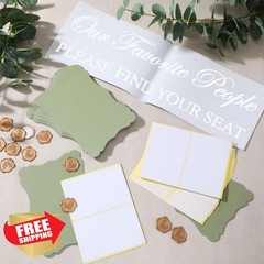 Gersoniel Sage Green Wedding Seating Chart Kit
