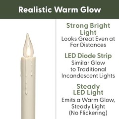 Vintage LED Battery Operated Window Candles with Timer, Bright Antique Bronze