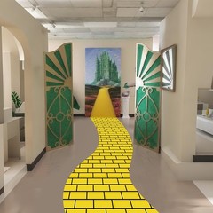 Yellow Brick Floor Runner for Wizard Party Decorations 47 x 118 Inches Long Y…
