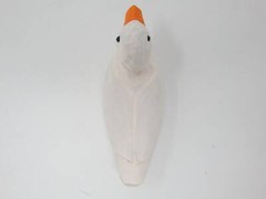 Pekin Duck Cake Top Bride Groom Love Bird Wedding Engagement Carved Wood Statue