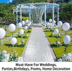 Aisle Runners for Weddings 10 ft by 4 ft Silver Aisle Runner Wedding Aisle Ru…