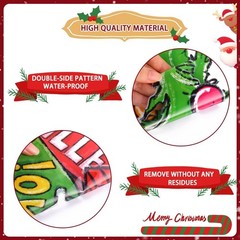 Vellibring Christmas Window Clings Decorations,Extra Large Reusable Decals Ru…