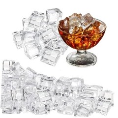 Fake Ice, 0.7» Fake Ice Cubes Clear Acrylic Ice Cubes Vase Fillers for