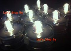 12 Warm White LED SUBMERSIBLE Wedding Waterproof Floralytes Decoration Tea Light