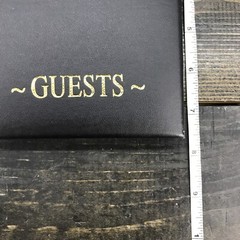 Victoria Lynn Black and Gold Print Wedding / Guest Book with Pen 60 Page NEW