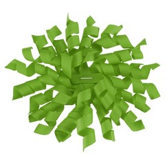 6 Pcs 4 Inch Grosgrain Curly Bows for Gift Wrapping Self-Adhesive Grass Green