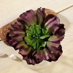 Orange Burgundy Green 6″ Faux Succulent Echeveria Rosettes Sprays Stems Sale