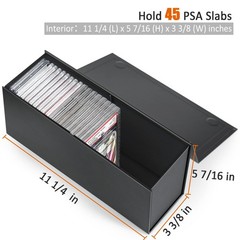2 Pack PSA Graded Card Storage Box Trading Cards Holder Container for Slabs