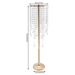 10pc 75cm Large Gold Flower Stand With acrylic Beads Strand Wedding Decor