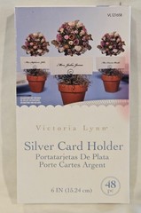 Darice VL12165B Circle Swirl Place Card Holder Pick, 6-Inch, Silver