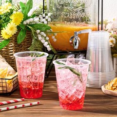 1000 PACK 16 oz Clear Plastic Cups, Cold Disposable Party 16 OZ-1000ct