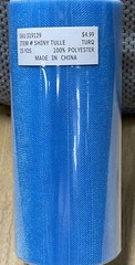 Shiny Tulle Turquoise – 25 yds 6” wide 100% Polyester 319129