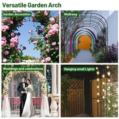 Garden Arch Trellis, Trellis Arch for Climbing Plants Outdoor, 10.5 x 7.9FT M…