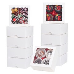 TEMLQPACKpcs 4x4x2 Inch Party Favor Boxes 4x4x2 Inches 100