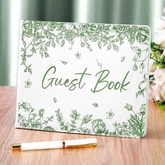 Wedding Guest Book 7 x 9 Inches Reception W/ Pen Set Elegant Guest Book Bridal