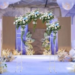 White Steel Round Arch Backdrop 2.2m × 1.5m Freestanding Wedding Balloon Stand