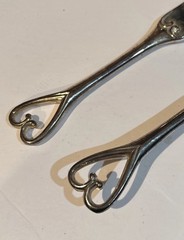 Studio His & Hers Cake Server & Knife Heart Metal Silver Plated Wedding