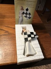 Weddingstar Bride At the Finish Line with the Checkered Flag Wedding Topper NWT