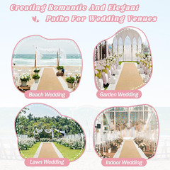 Burlap Aisle Runner for Wedding Ceremony, 36″ X 20Ft Natural Burlap Wedding Aisl