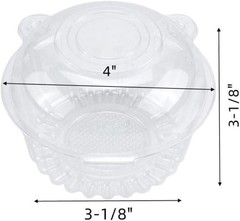 50-Pack BPA-Free Cupcake or Muffin Dome Holders – Perfect for Events & Parties