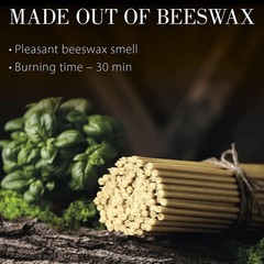 Danilovo Thin Taper Beeswax Candles – Honey-Scented, Decorative 5.9 in, White