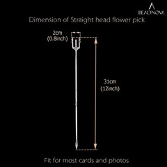 Floral Card Holder Picks 50pcs 12 inch Plastic Floral Pick Stems for Photo Cards