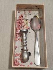 Simply Shabby Chic – Pink Wax Seal Stamp And Bead Kit – Rose Stamper – Used VTG
