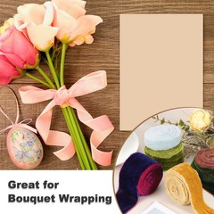 1 Inch Velvet Ribbon, 2 Roll Total 6 Yard Frayed Ribbon, Olive Green