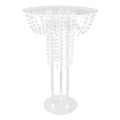2Pcs 23.62in Clear Acrylic Flower Stands For Wedding Aisle Reception Decor