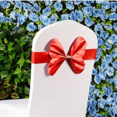 10PCS Chair Cover Bow Slider Sashes Wedding Birthday Party Cocktail Hotel Decor
