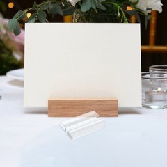 10 Pcs Table Sign Holder Birthday Exhibition Stand Clear Acrylic