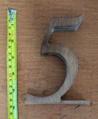Solid Wood Table Numbers 1-15 Freestanding Party /Wedding Event Table Markers 5″