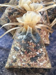 75 Gold-Colored Birdseed Bags, Organic Wedding Toss , All Natural, Eco-friendly