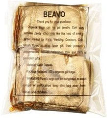 Pack of 100 3.54″x4.72″ Heavy Duty Gold Drawstring Organza Jewelry Pouches We…