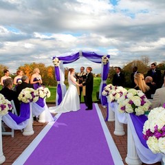 Purple Carpet Runner for Party, 2.6X15ft, 130GSM Felt Non-Woven with Double-S…