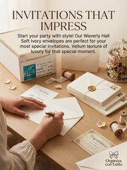 Waverly Hall 6 Bar Envelopes Soft Ivory 70 lb Vellum 250 Count Invitation A6